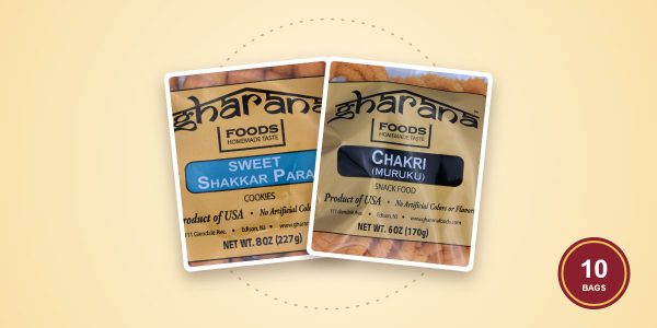 The Gharana Classic variety box: Sweet Shakkar Para and Original Chakri