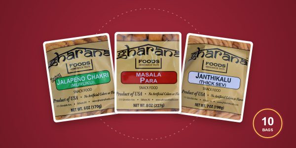 The Spice Lover variety box: Jalapeno Chakri, Masala Para and Janthikalu