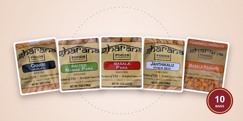 The Savory Pantry variety box: chakri, para, janthikalu and masala peanuts, 10 bags 