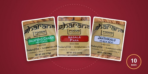 The Spice Lover variety box: Jalapeno Chakri, Masala Para and Janthikalu, 10 bags 